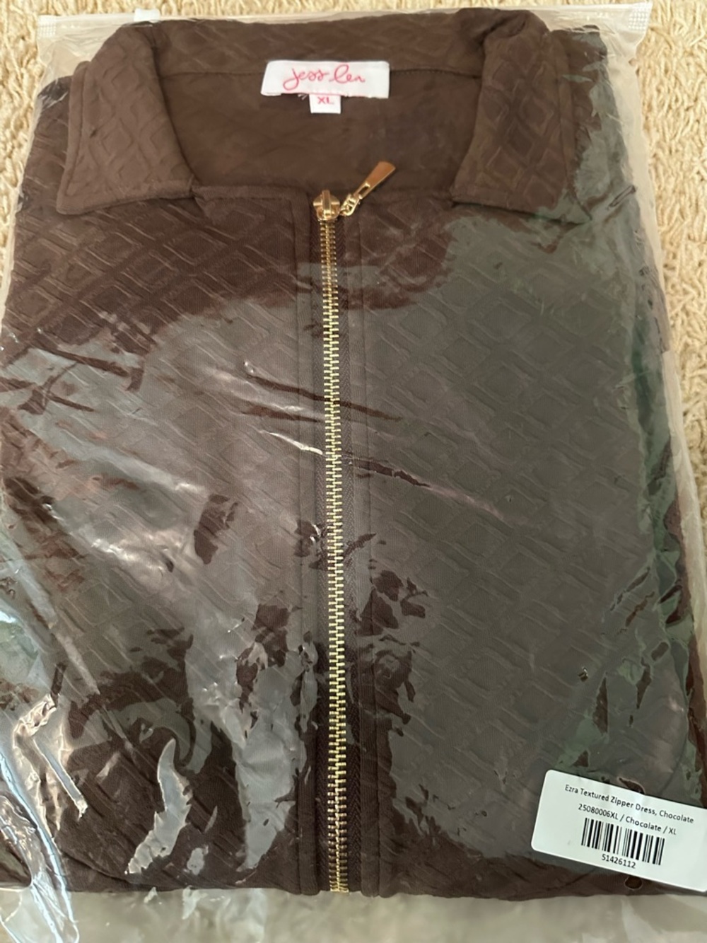 NWT JESS LEA EZRA DRESS BROWN - Picture 2 of 3